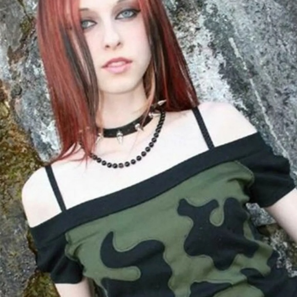 Black spike choker goth punk edgy look - Picture 6 of 8